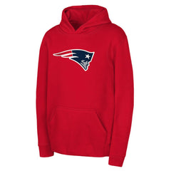 New England Patriots Youth Team Logo Pullover Hoodie - Red Hoodies