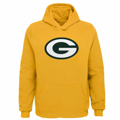 Green Bay Packers Youth Team Logo Pullover Hoodie - Gold Hoodies