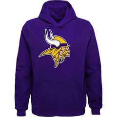 Minnesota Vikings Youth Team Logo Pullover Hoodie - Purple Hoodies