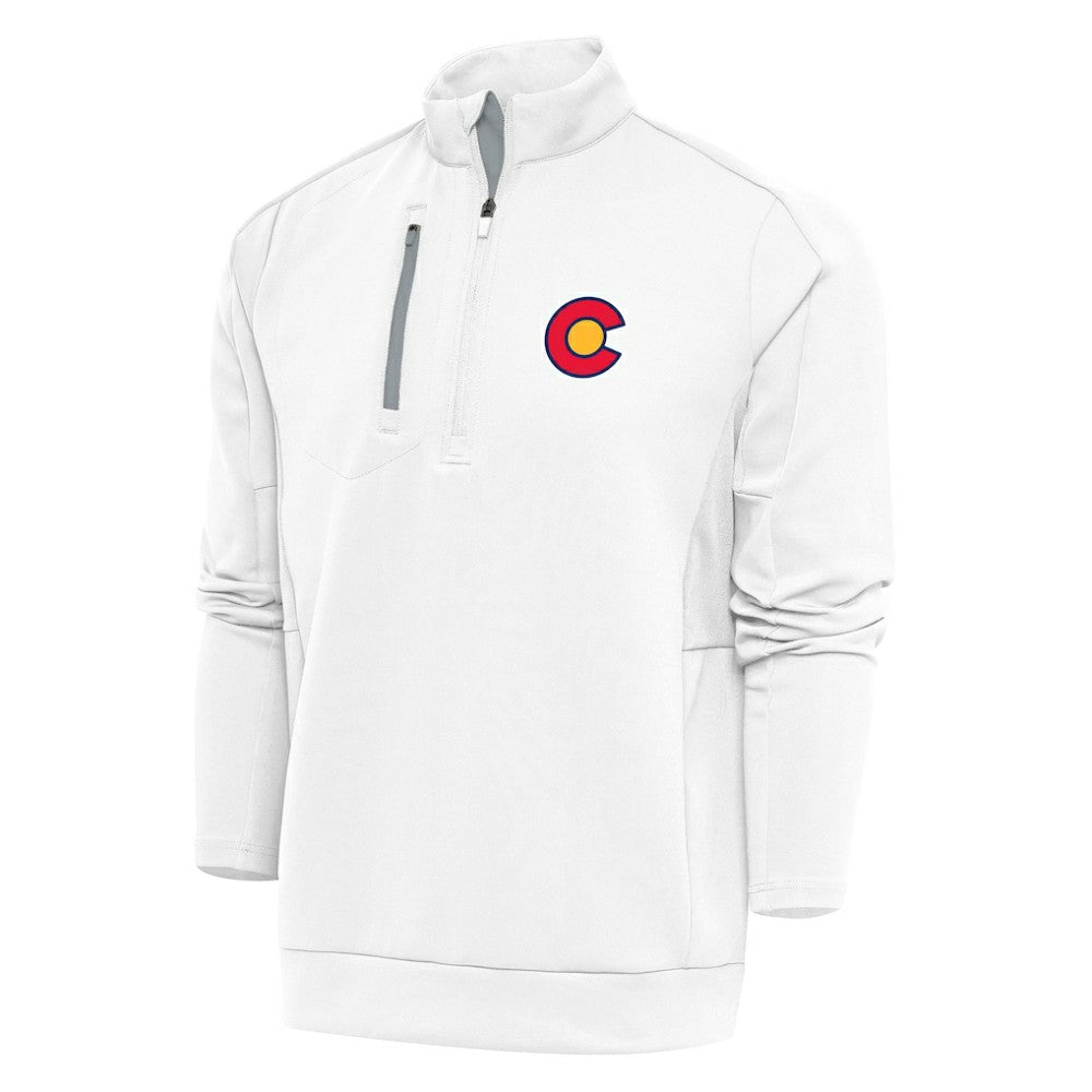 Colorado Avalanche Antigua Special Edition 2.0 Generation Quarter-Zip Pullover Top - White | US 5205509