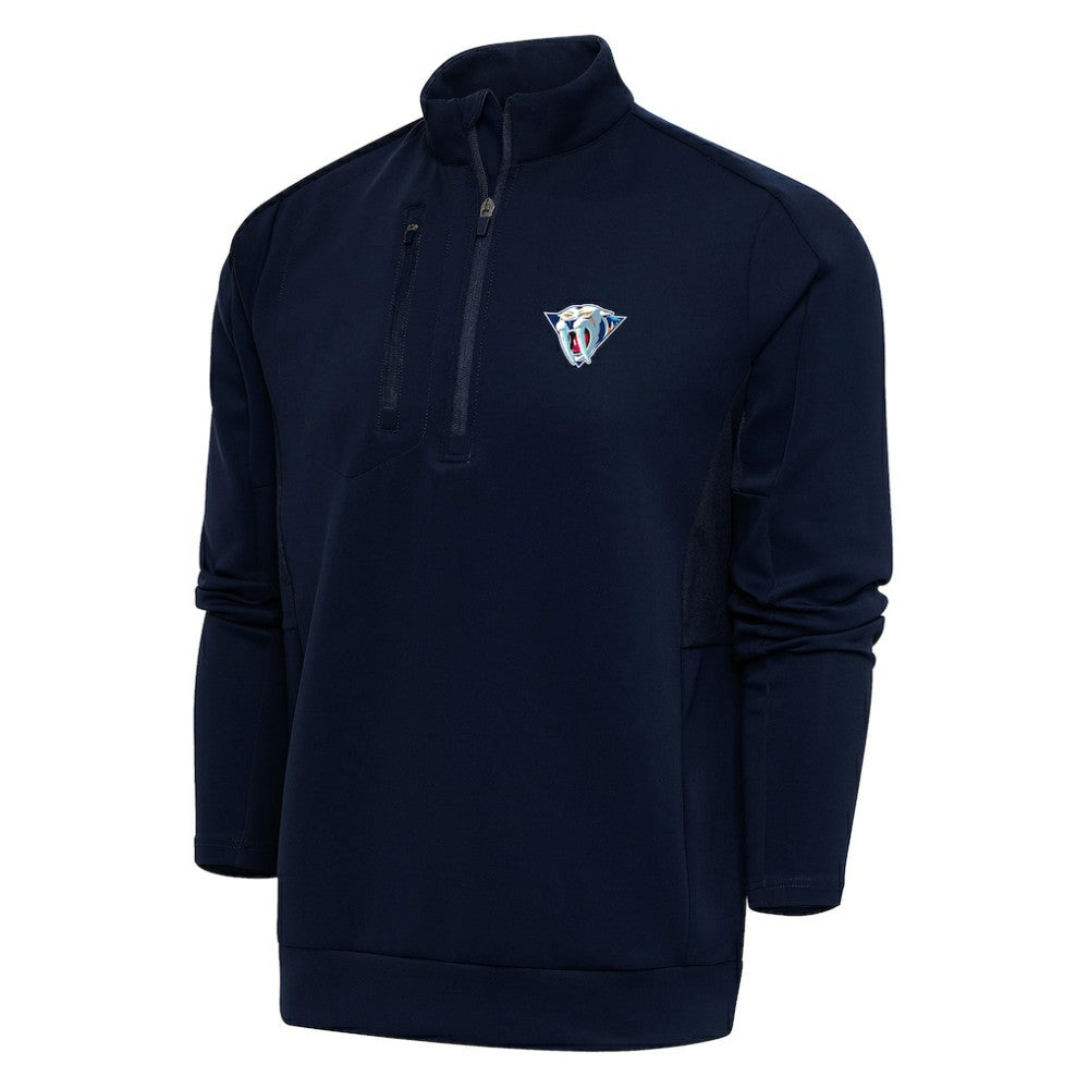 Nashville Predators Antigua Special Edition 2.0 Generation Quarter-Zip Pullover Top - Navy | US 5205518