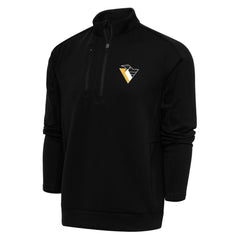 Pittsburgh Penguins Antigua Special Edition 2.0 Generation Quarter-Zip Pullover Top - Black | US 5205524