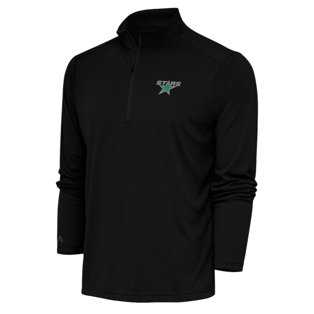 Dallas Stars Antigua Special Edition 2.0 Tribute Quarter-Zip Pullover Top - Black | US 5205575