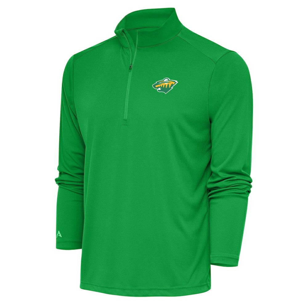 Minnesota Wild Antigua Special Edition 2.0 Tribute Quarter-Zip Pullover Top - Green | US 5205580