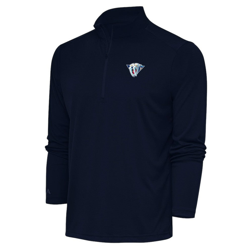 Nashville Predators Antigua Special Edition 2.0 Tribute Quarter-Zip Pullover Top - Navy | US 5205582