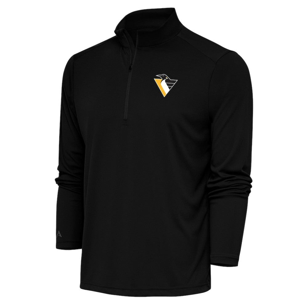Pittsburgh Penguins Antigua Special Edition 2.0 Tribute Quarter-Zip Pullover Top - Black | US 5205588