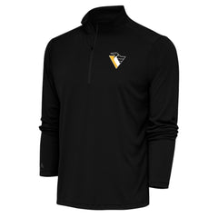 Pittsburgh Penguins Antigua Special Edition 2.0 Tribute Quarter-Zip Pullover Top - Black | US 5205588