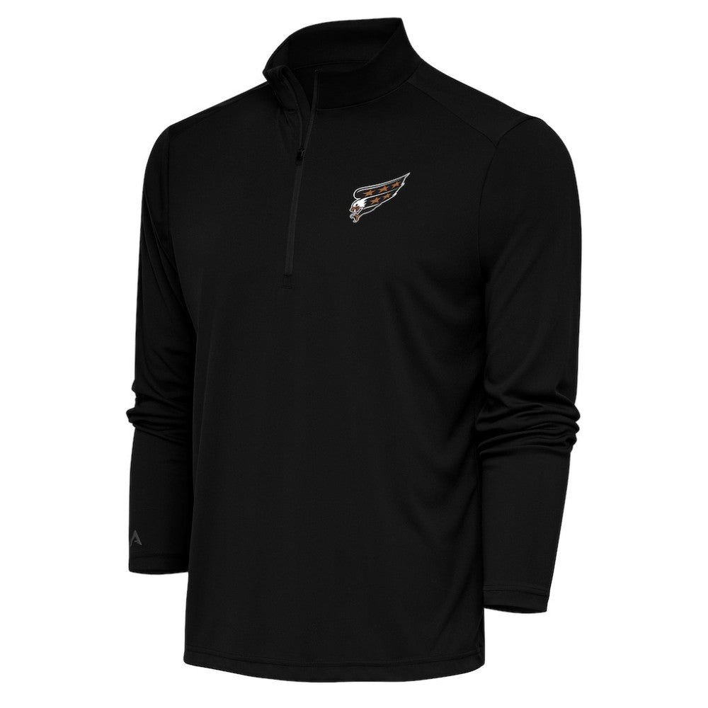 Washington Capitals Antigua Special Edition 2.0 Tribute Quarter-Zip Pullover Top - Black | US 5205596