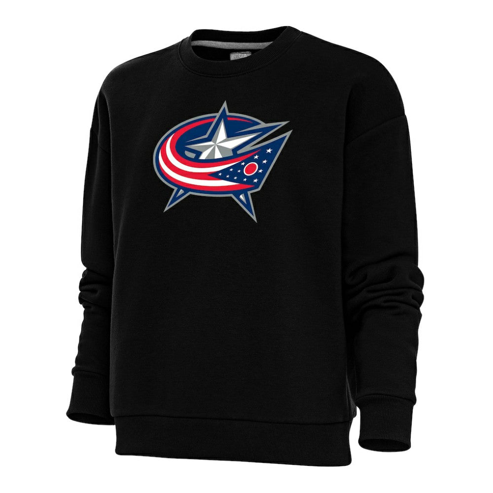 Columbus Blue Jackets Antigua Women's Special Edition 2.0 Victory Crewneck Pullover Sweatshirt - Black | US 5206154