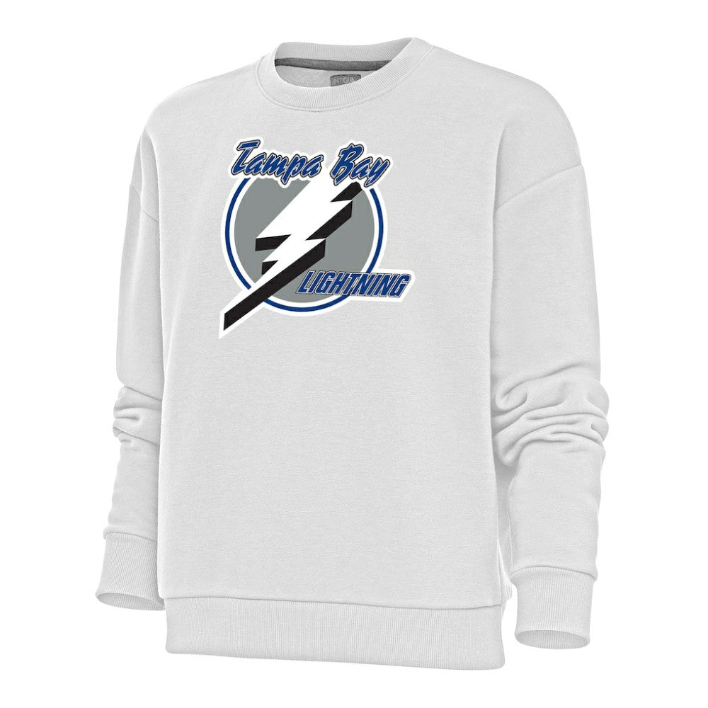 Tampa Bay Lightning Antigua Women's Special Edition 2.0 Victory Crewneck Pullover Sweatshirt - White | US 5206170
