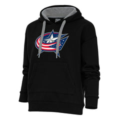 Columbus Blue Jackets Antigua Women's Special Edition 2.0 Victory Pullover Hoodie - Black | US 5206185