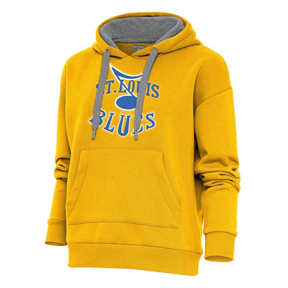 St. Louis Blues Antigua Women's Special Edition 2.0 Victory Pullover Hoodie - Gold | US 5206203