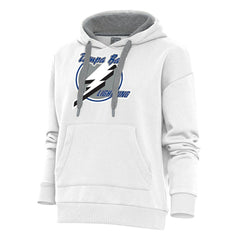 Tampa Bay Lightning Antigua Women's Special Edition 2.0 Victory Pullover Hoodie - White | US 5206204