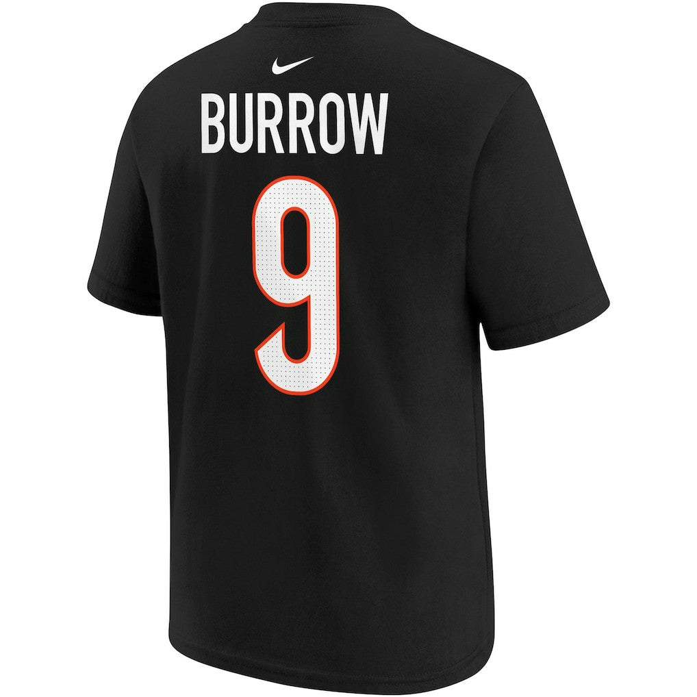 Joe Burrow Cincinnati Bengals Youth Player Name & Number T-Shirt - Black T-shirts
