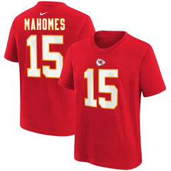 Patrick Mahomes Kansas City Chiefs Youth Player Name & Number T-Shirt - Red T-shirts