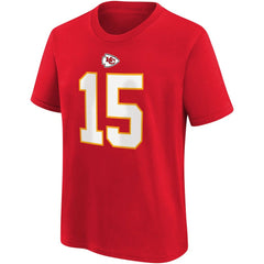 Patrick Mahomes Kansas City Chiefs Youth Player Name & Number T-Shirt - Red T-shirts