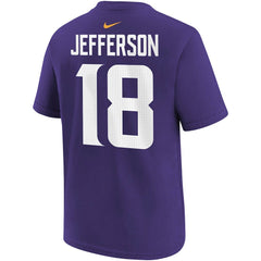 Justin Jefferson Minnesota Vikings Youth Player Name & Number T-Shirt - Purple T-shirts