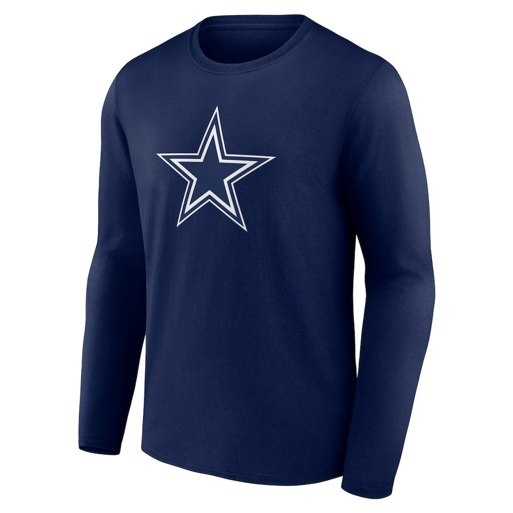 Dallas Cowboys Primary Logo Long T-Shirt - Navy T-shirts