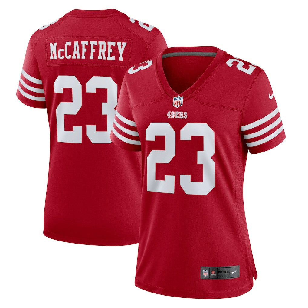 Christian McCaffrey San Francisco 49ers Women's Player Jersey - Scarlet Jerseys