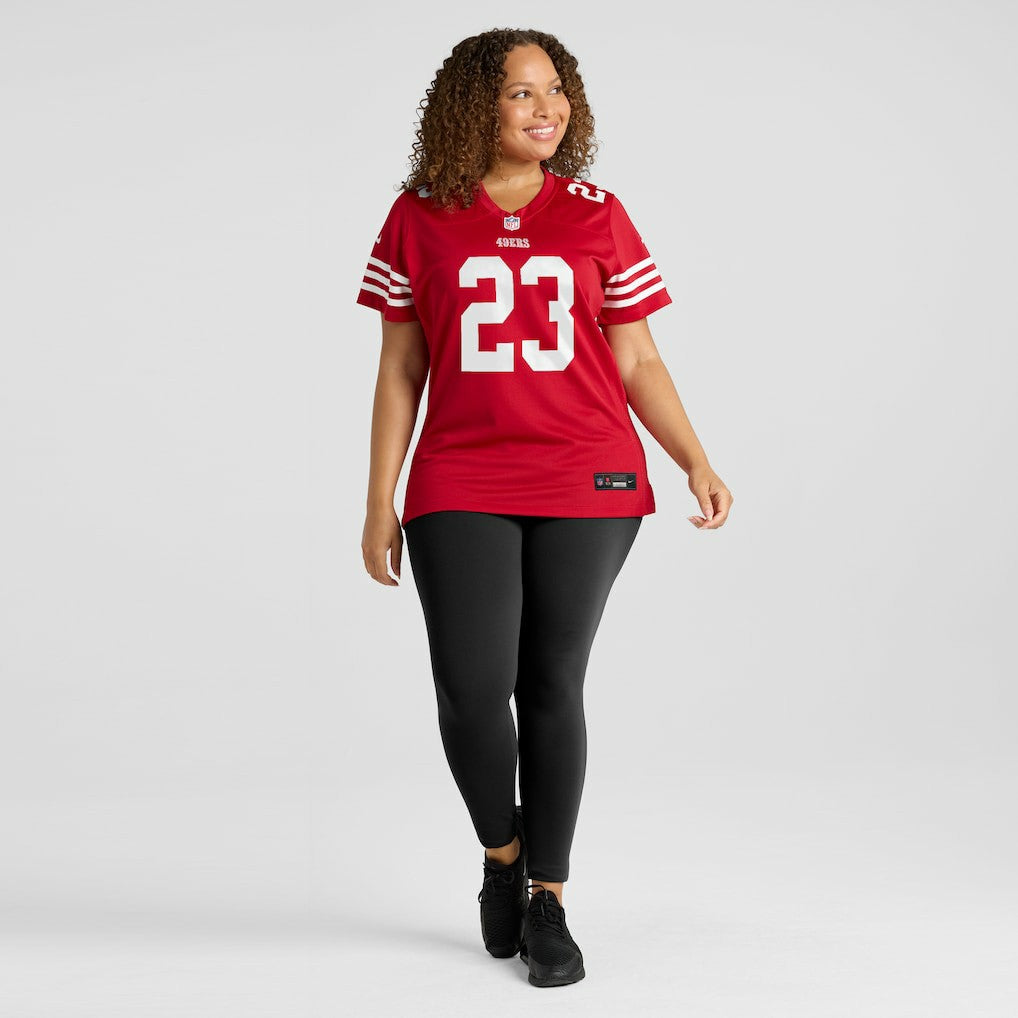 Christian McCaffrey San Francisco 49ers Women's Player Jersey - Scarlet Jerseys