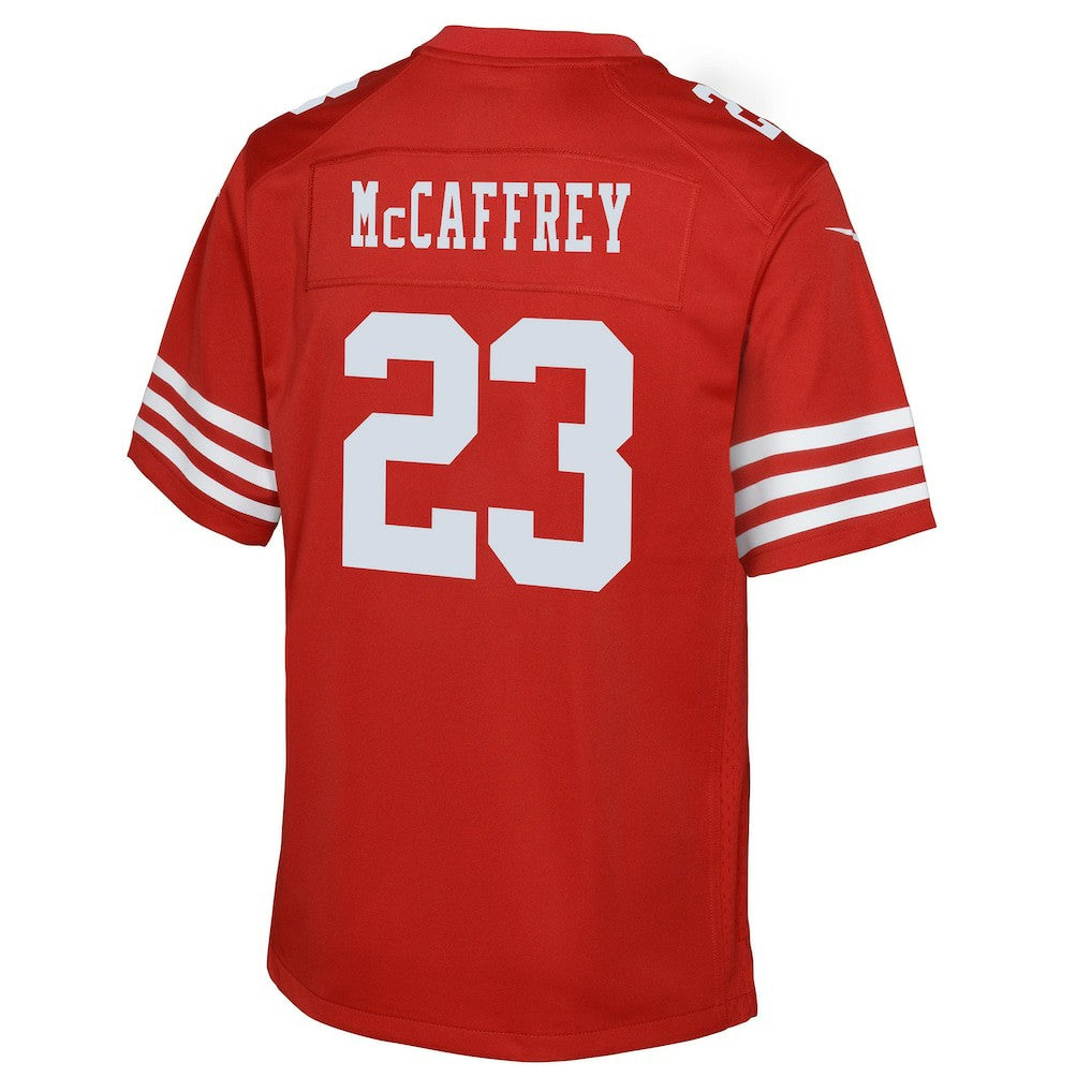 Christian McCaffrey San Francisco 49ers Youth Game Jersey - Scarlet Jerseys