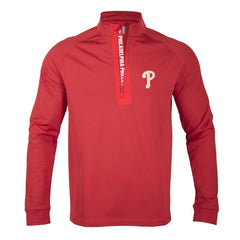 Philadelphia Phillies Levelwear Calibre Quarter-Zip Pullover Top - Red Pullover