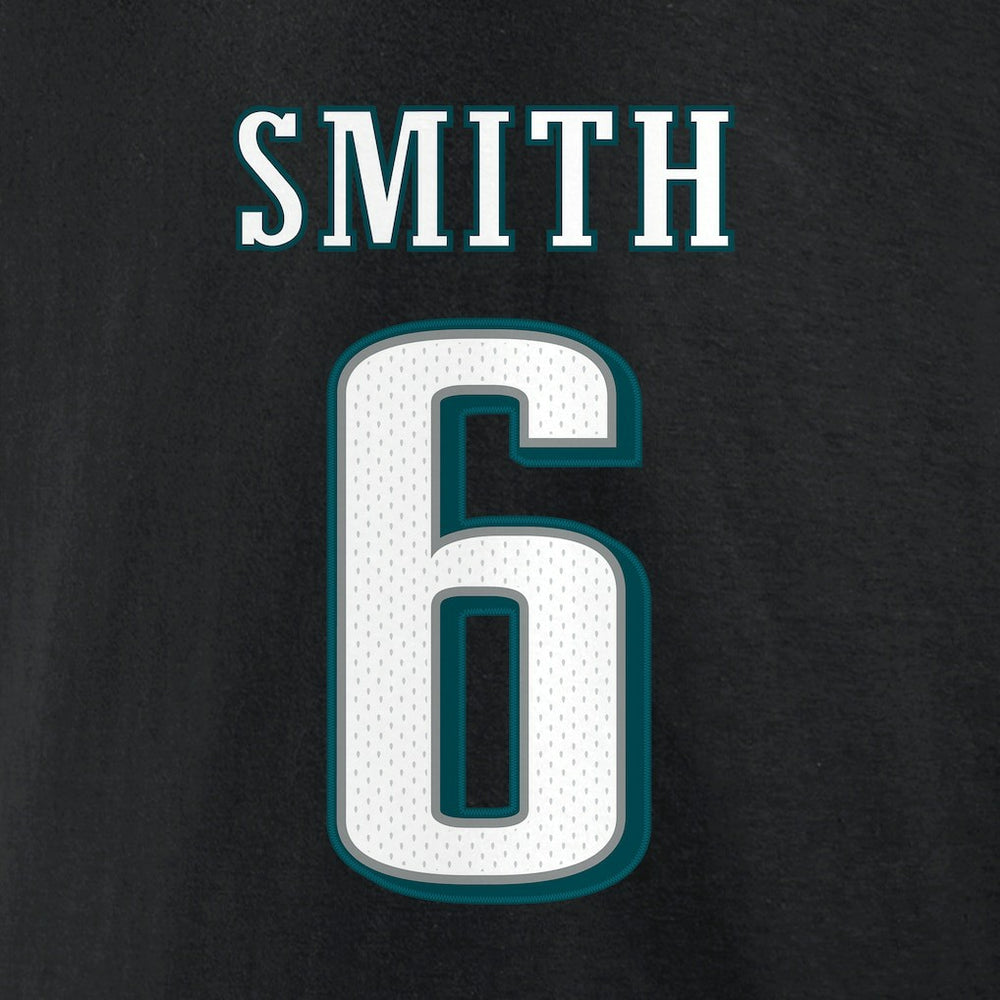 DeVonta Smith Philadelphia Eagles Icon Player Name & Number T-Shirt - Black T-shirts