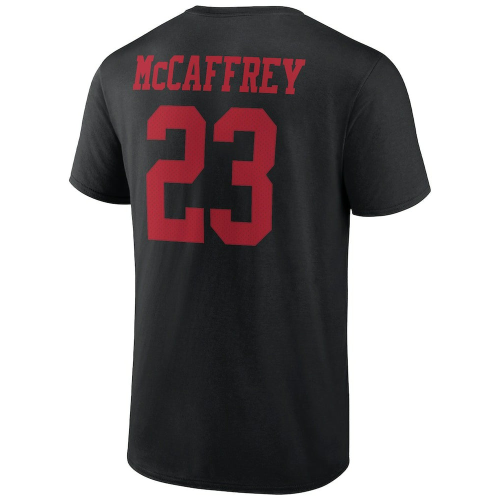 Christian McCaffrey San Francisco 49ers Icon Player Name & Number T-Shirt - Black T-shirts