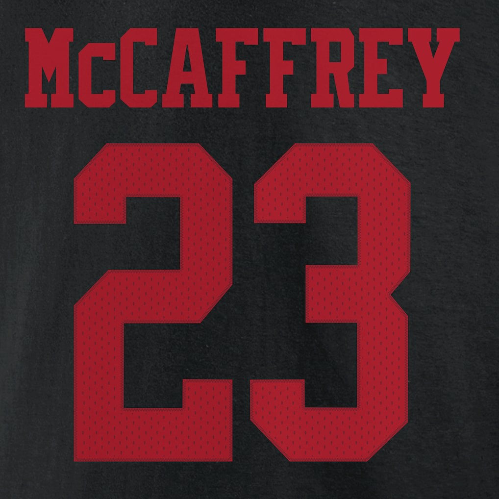 Christian McCaffrey San Francisco 49ers Icon Player Name & Number T-Shirt - Black T-shirts