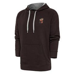 Cleveland Browns Antigua Team Logo Victory Pullover Hoodie - Brown Hoodies