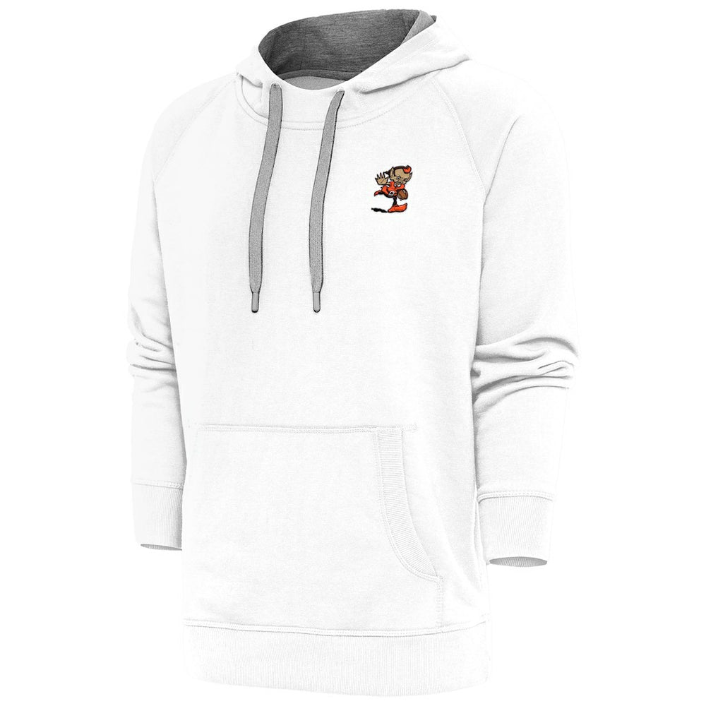 Cleveland Browns Antigua Team Logo Victory Pullover Hoodie - White Hoodies
