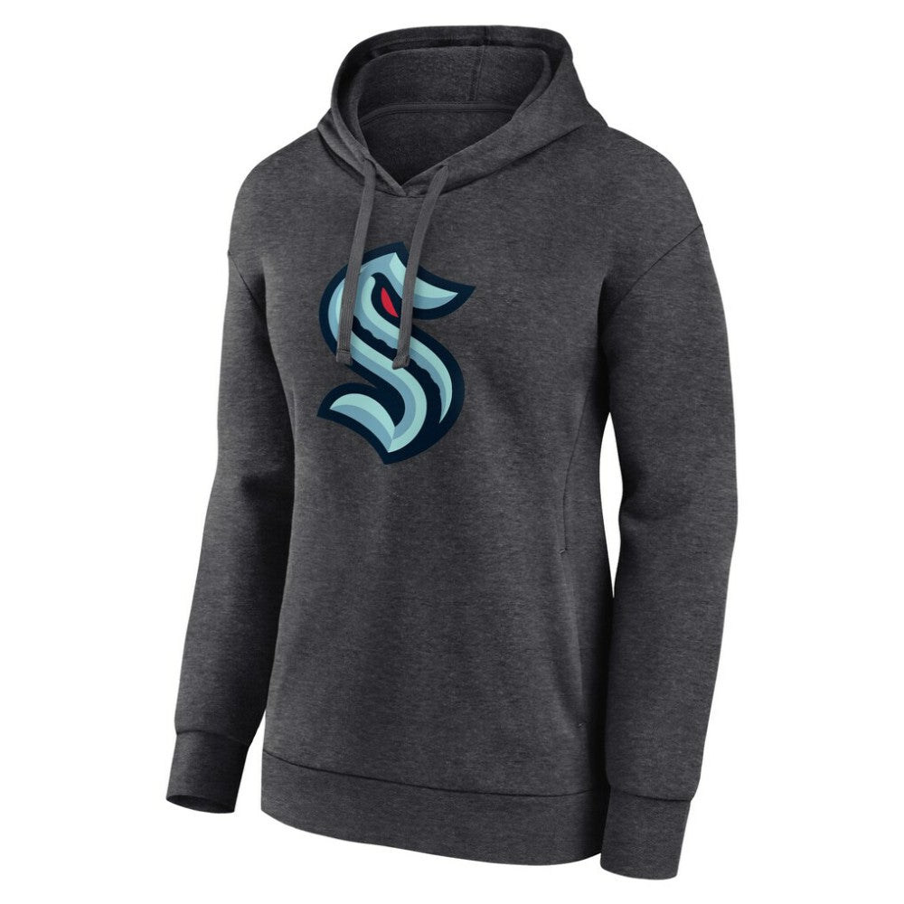 Seattle Kraken Women's Primary Logo Pullover Hoodie - Charcoal | US 5220952