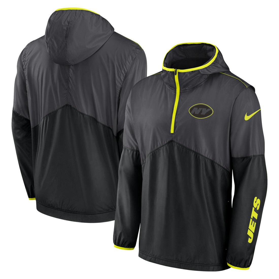 New York Jets Volt Hoodie Half-Zip Jacket - Anthracite Hoodies