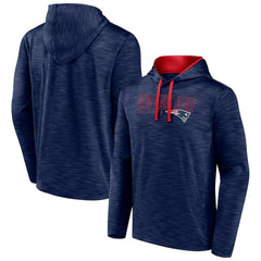 New England Patriots Hook and Ladder Pullover Hoodie - Heather Navy Hoodies