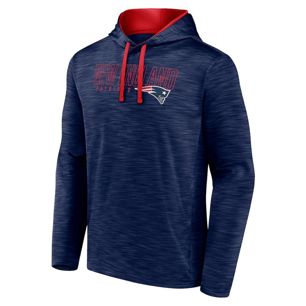 New England Patriots Hook and Ladder Pullover Hoodie - Heather Navy Hoodies