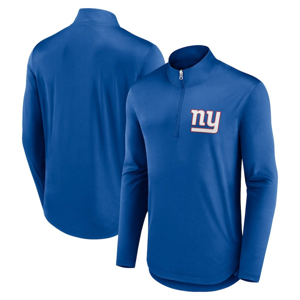 New York Giants Quarterback Quarter-Zip Top - Royal Tops
