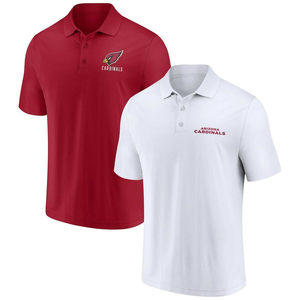 Arizona Cardinals Lockup Two-Pack Polo Set - White/Cardinal