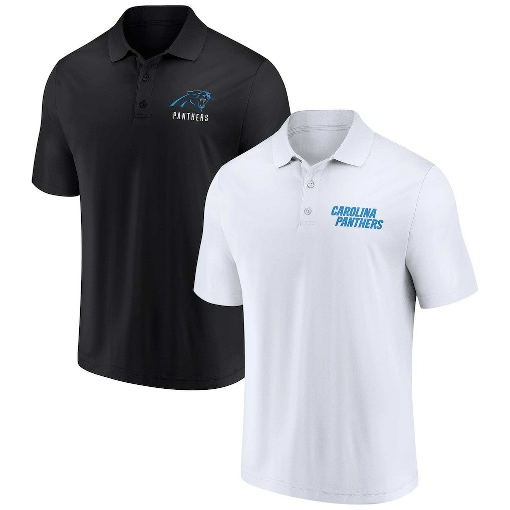 Carolina Panthers Lockup Two-Pack Polo Set - White/Black