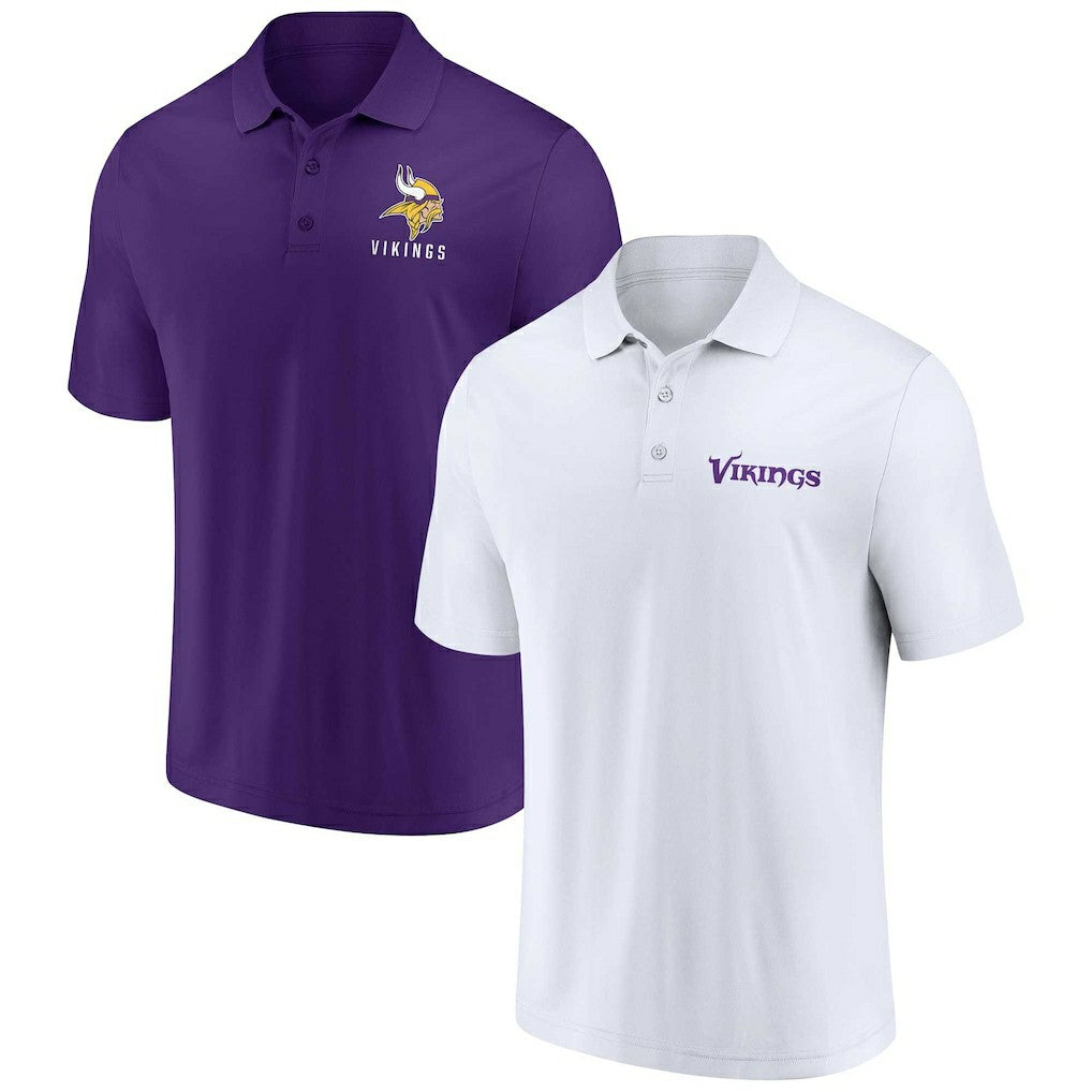 Minnesota Vikings Lockup Two-Pack Polo Set - White/Purple