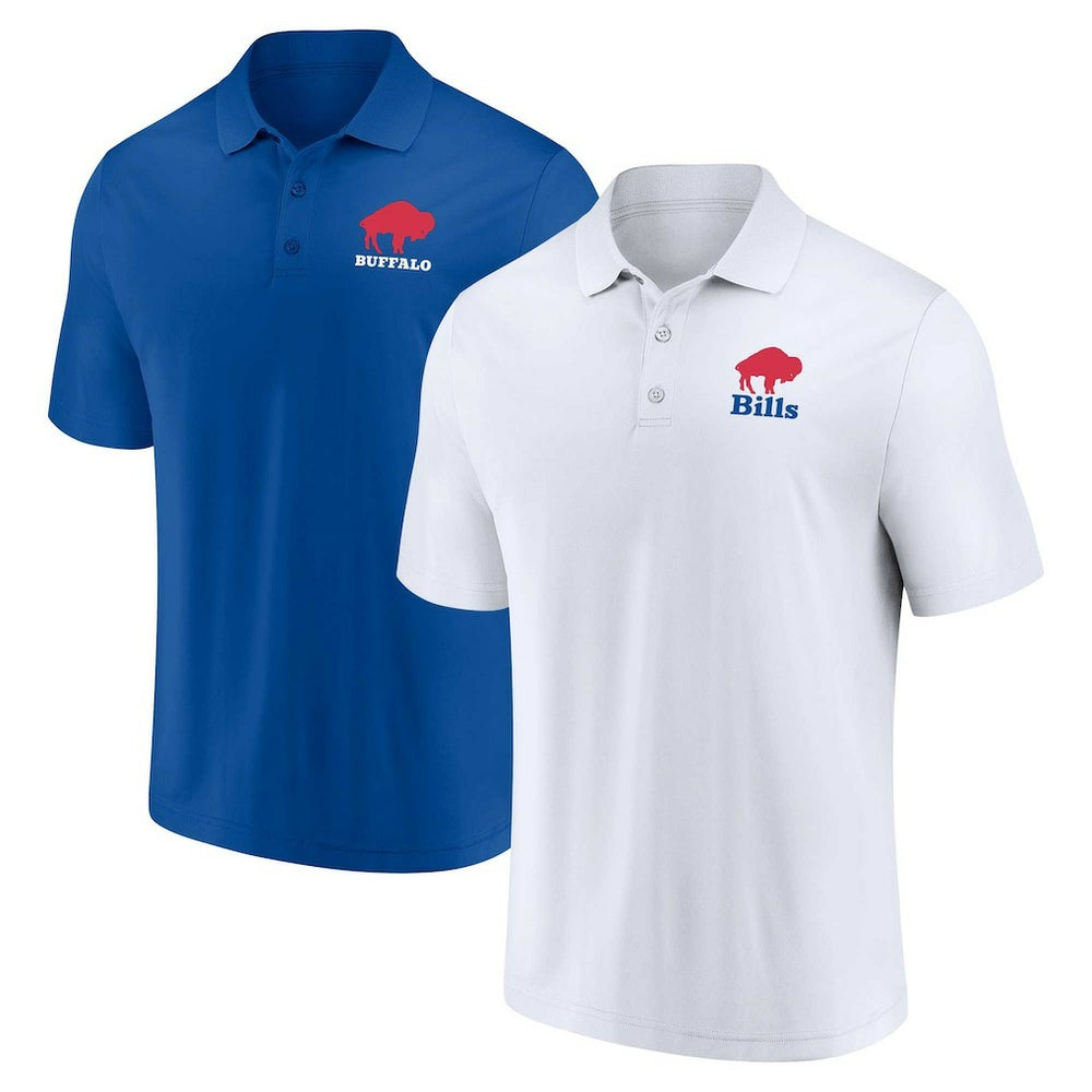 Buffalo Bills Throwback Two-Pack Polo Set - White/Royal