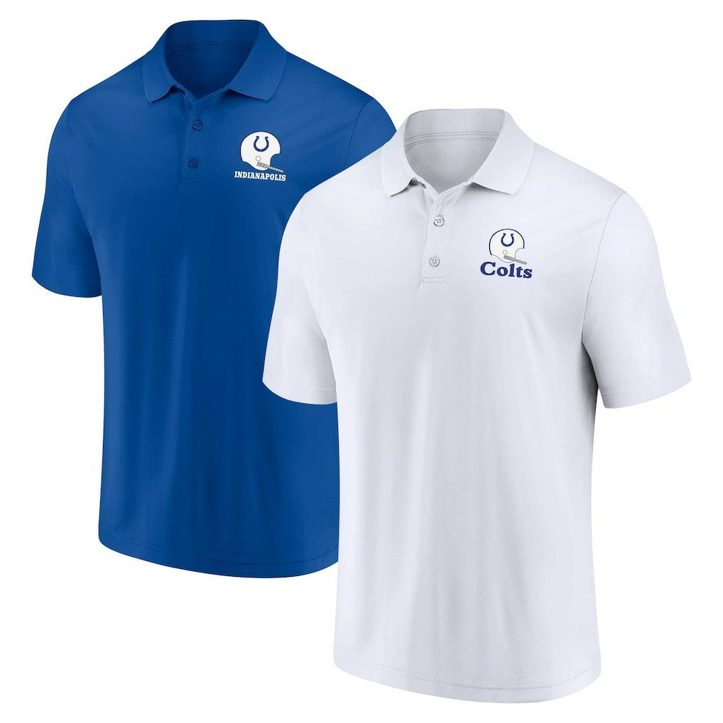 Indianapolis Colts Throwback Two-Pack Polo Set - White/Royal