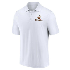 Cleveland Browns Throwback Two-Pack Polo Set - White/Brown