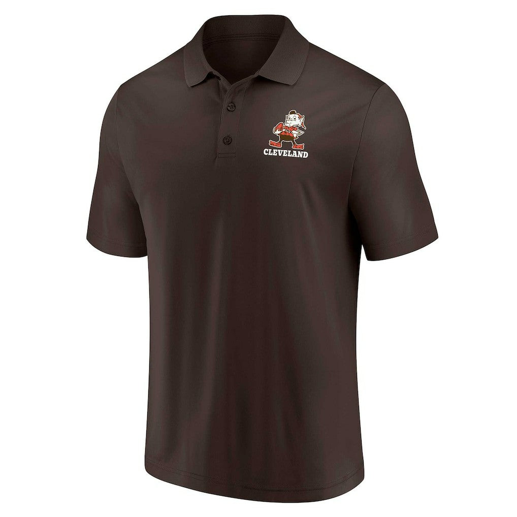 Cleveland Browns Throwback Two-Pack Polo Set - White/Brown