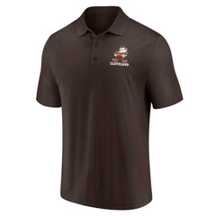 Cleveland Browns Throwback Two-Pack Polo Set - White/Brown