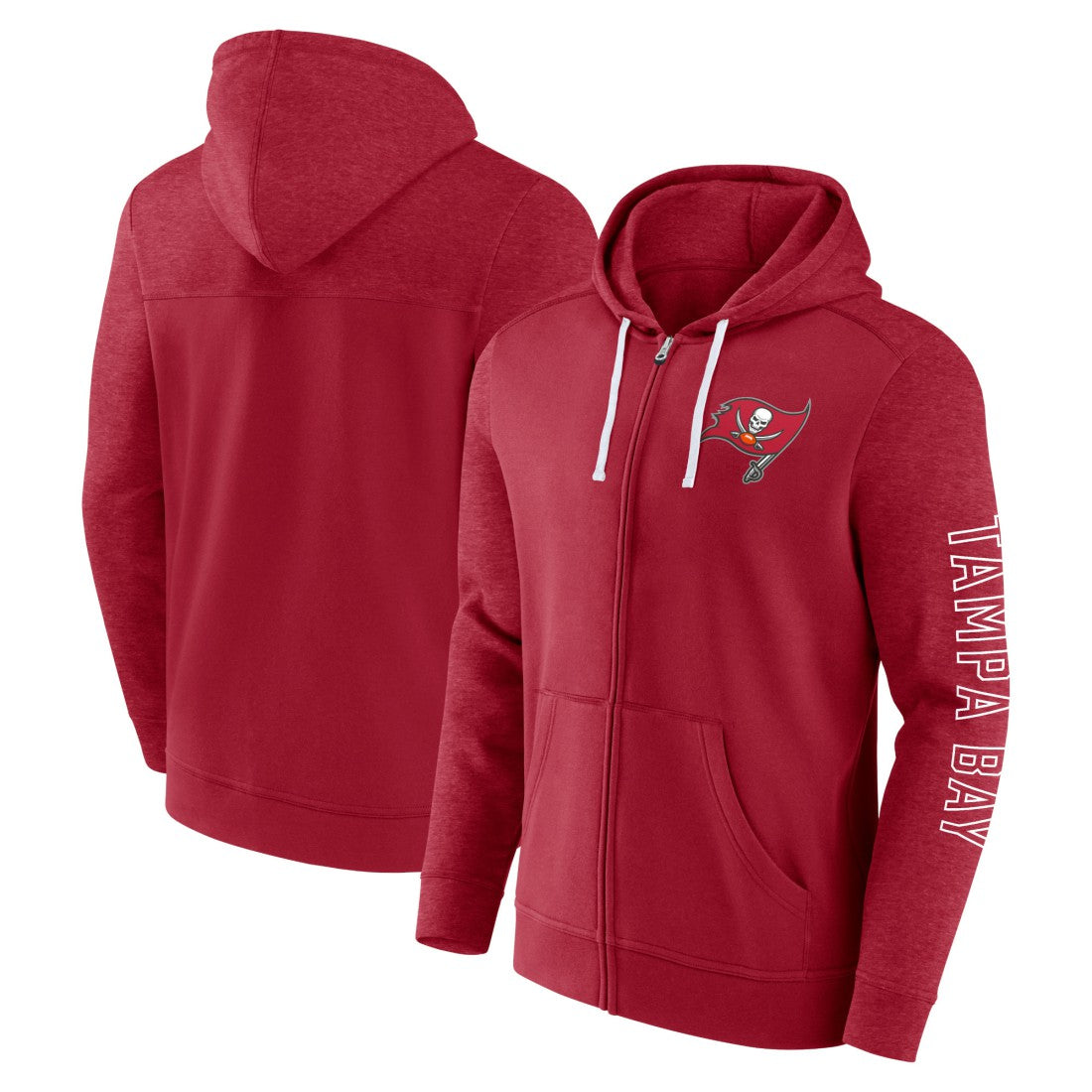 Tampa Bay Buccaneers Offensive Lineup Hoodie Full-Zip Hoodie - Red Hoodies