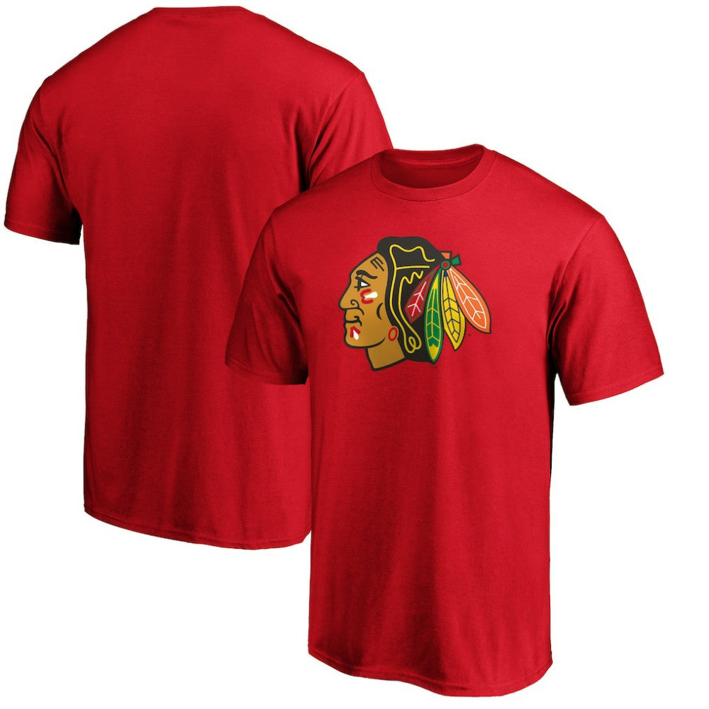 Chicago Blackhawks Primary Logo Team T-Shirt - Red | US 5228829