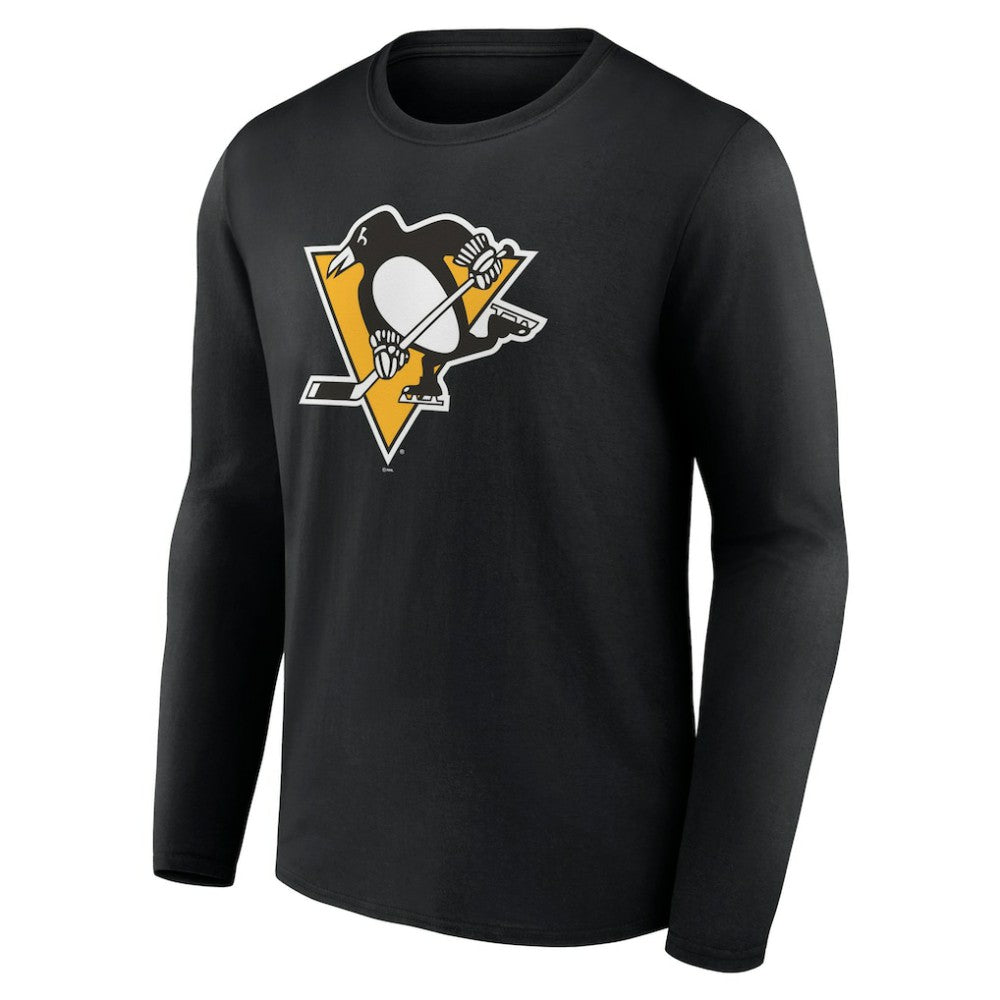 Pittsburgh Penguins Primary Logo Team Long Sleeve T-Shirt - Black | US 5228858