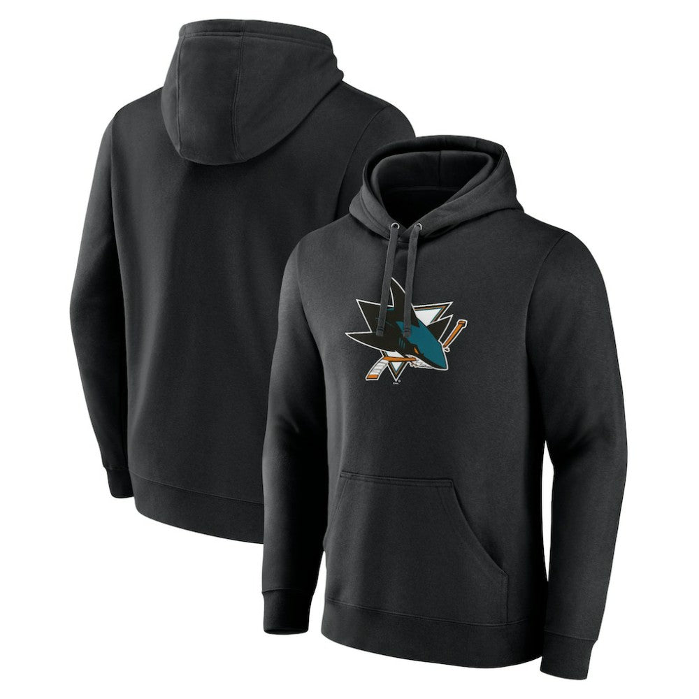 San Jose Sharks Primary Team Logo Pullover Hoodie - Black | US 5228873