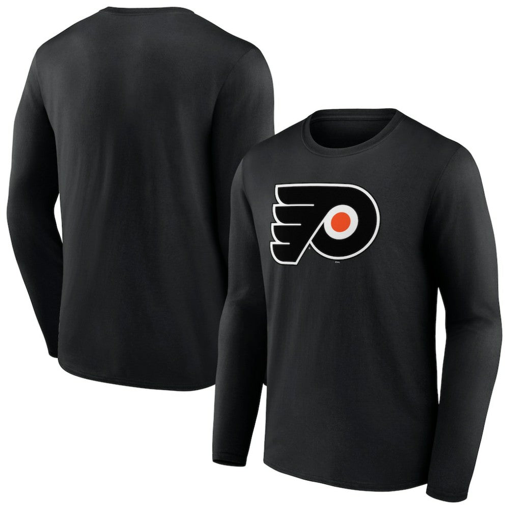 Philadelphia Flyers Primary Logo Team Long Sleeve T-Shirt - Black | US 5228893