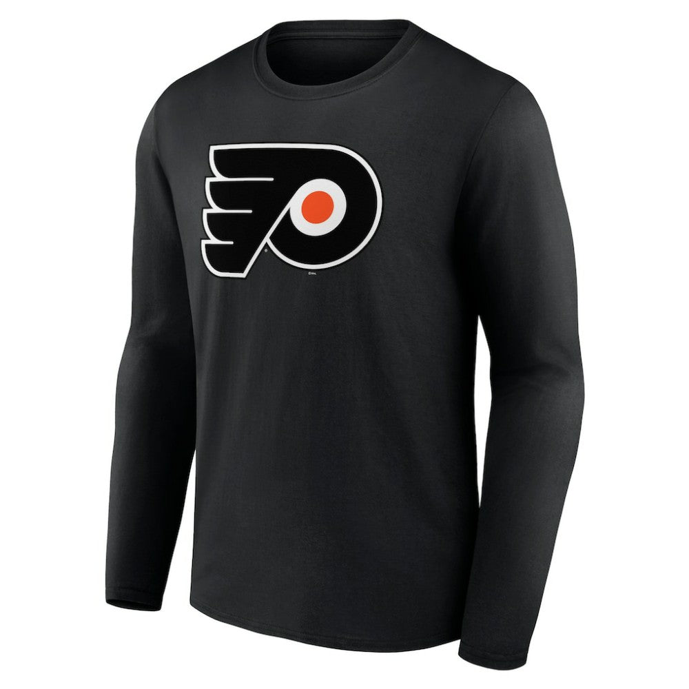 Philadelphia Flyers Primary Logo Team Long Sleeve T-Shirt - Black | US 5228893